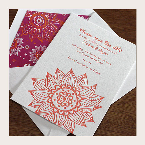 floral wedding invitation save the date