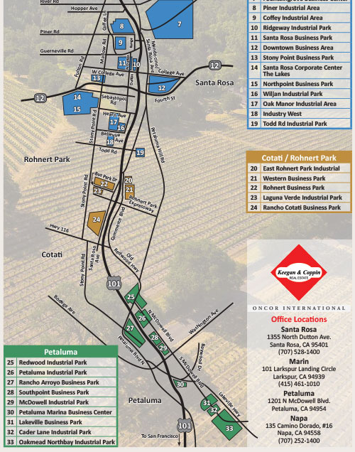 Keegan & Coppin Business Parks Map